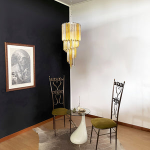 Spiral Prism Glass Chandelier