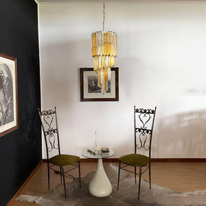 Spiral Prism Glass Chandelier