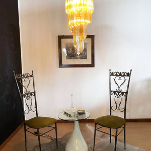 Spiral Prism Glass Chandelier