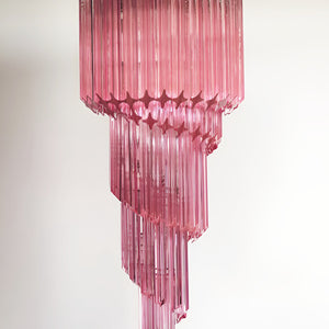Spiral Prism Glass Chandelier