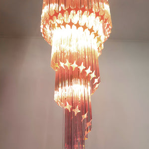 Spiral Prism Glass Chandelier