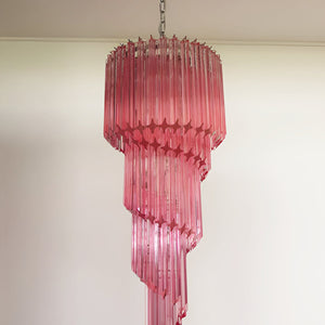 Spiral Prism Glass Chandelier
