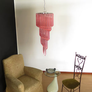 Spiral Prism Glass Chandelier