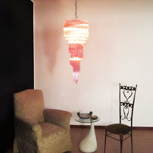 Spiral Prism Glass Chandelier