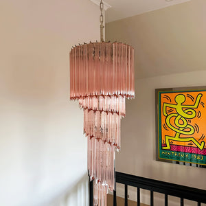 Spiral Prism Glass Chandelier