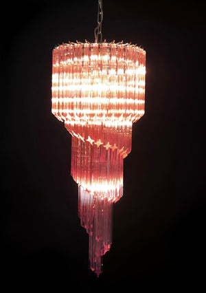 Spiral Prism Glass Chandelier