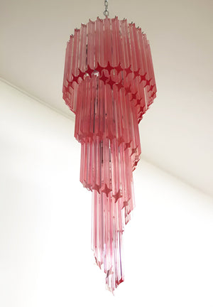Spiral Prism Glass Chandelier
