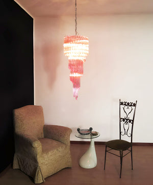 Spiral Prism Glass Chandelier