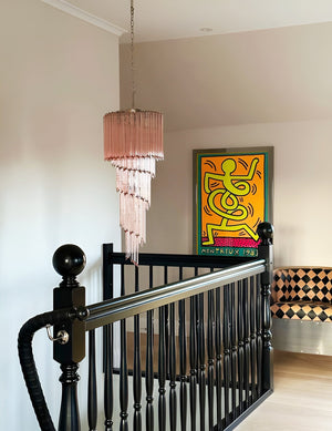 Spiral Prism Glass Chandelier