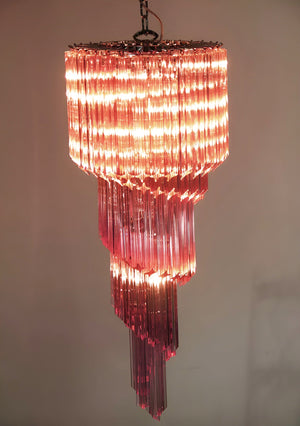 Spiral Prism Glass Chandelier