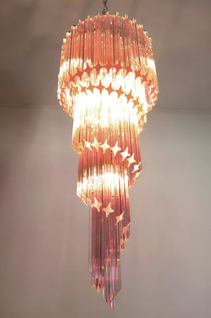 Spiral Prism Glass Chandelier