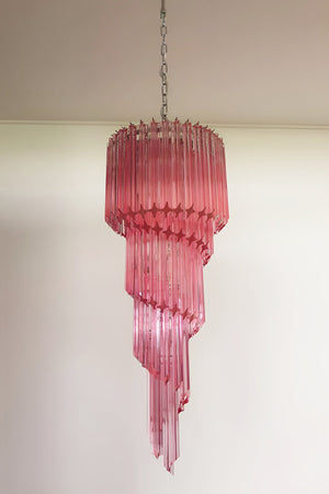 Spiral Prism Glass Chandelier