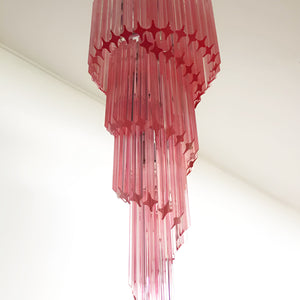 Spiral Prism Glass Chandelier