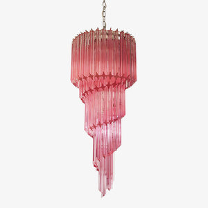 Spiral Prism Glass Chandelier
