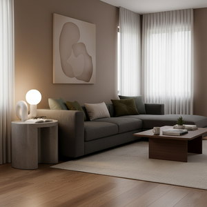 N Shape Glass Table Lamp