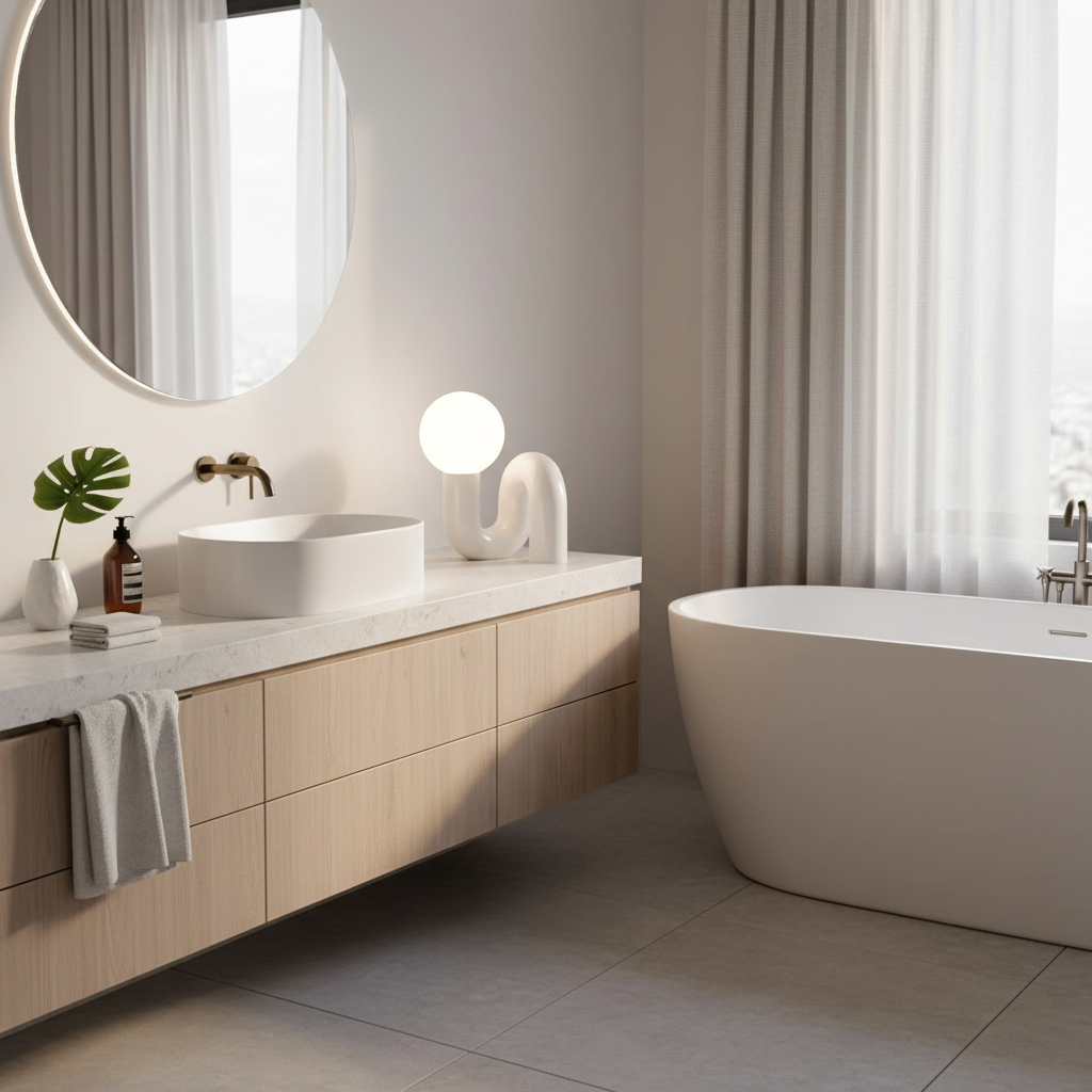 N Shape Glass Table Lamp