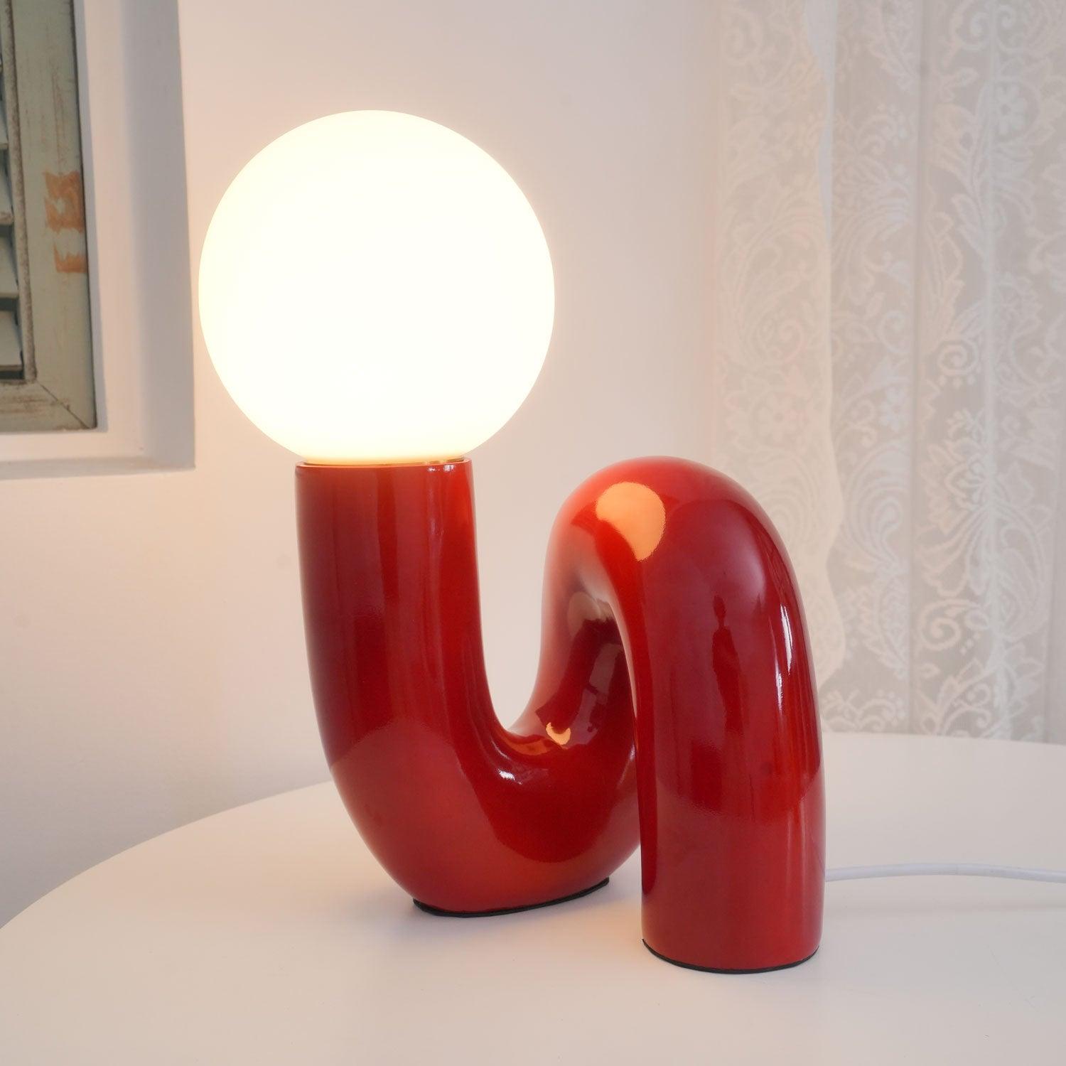 N Shape Glass Table Lamp 10.2″- 15.8″