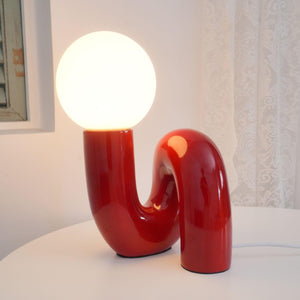 N Shape Glass Table Lamp 10.2″- 15.8″ - Docos