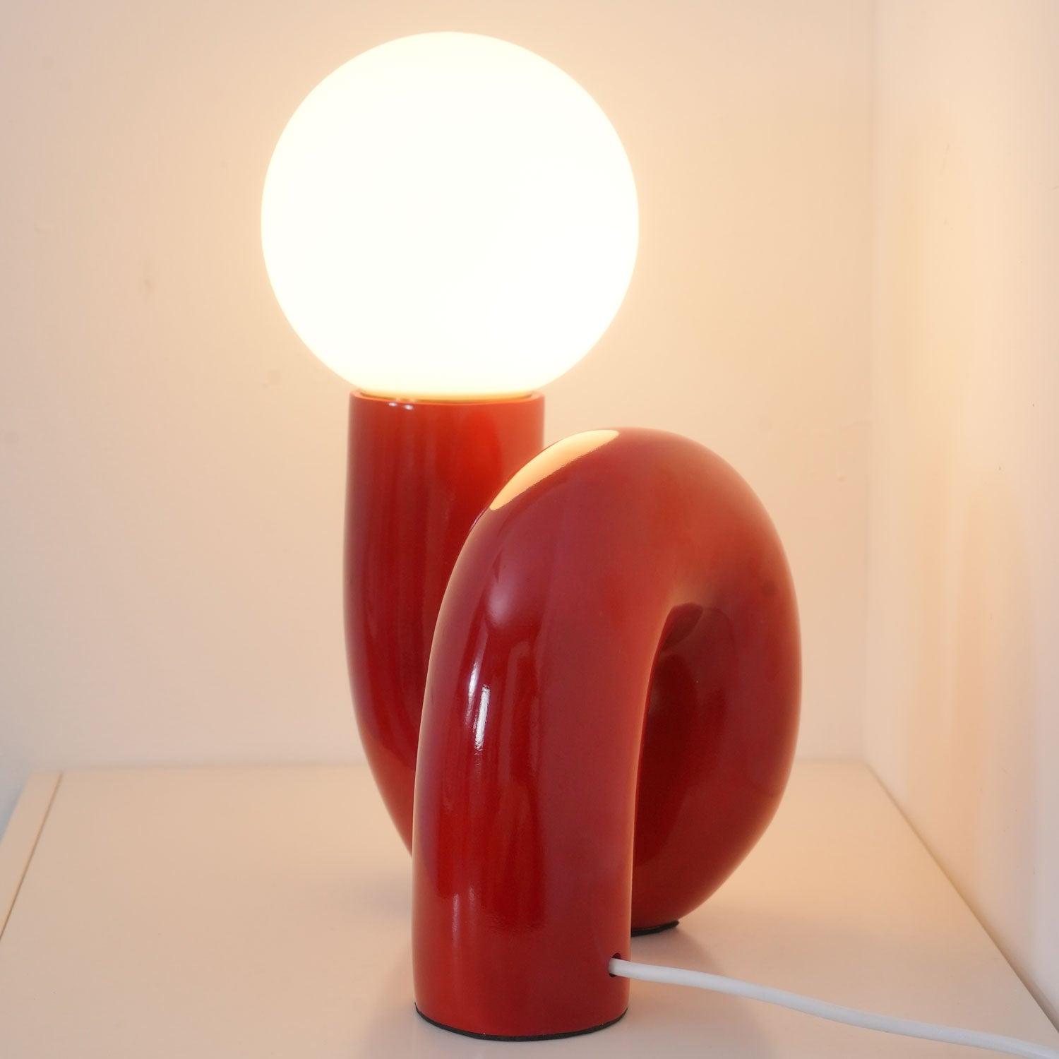 N Shape Glass Table Lamp 10.2″- 15.8″