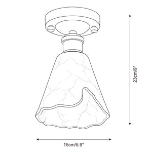 Nalia Alabaster Semi-Flush Mount