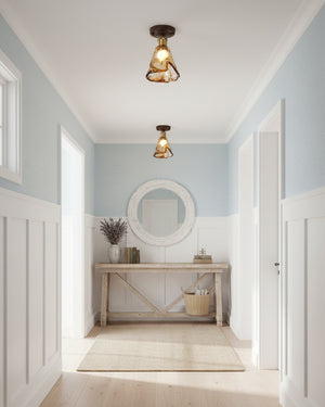 Nalia Amber Ceiling Light