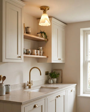 Nalia Alabaster Semi-Flush Mount