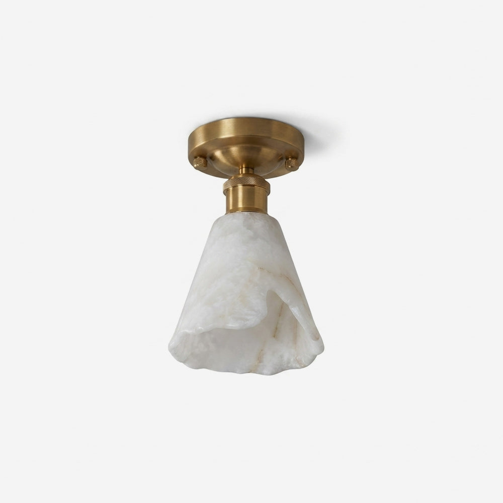 Nalia Alabaster Semi-Flush Mount