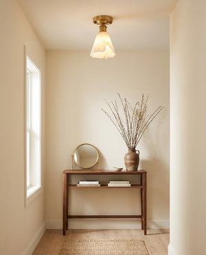 Nalia Alabaster Semi-Flush Mount