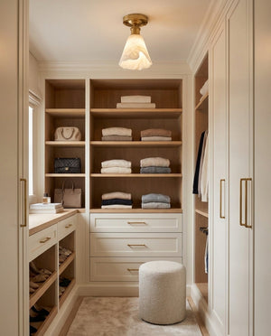 Nalia Alabaster Semi-Flush Mount
