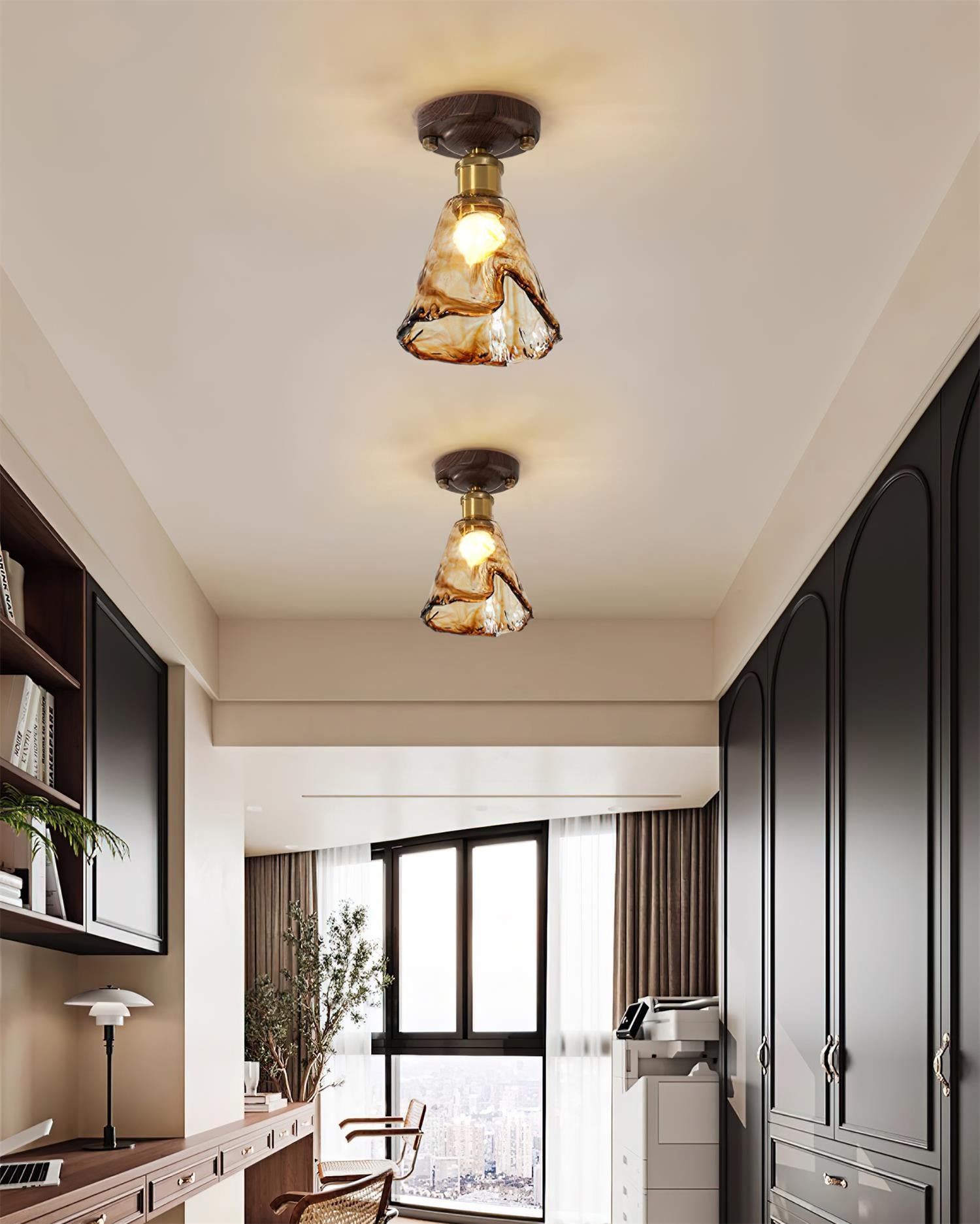 Nalia Amber Ceiling Light