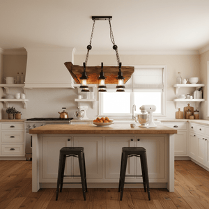Nautical Industrial Style Wooden Chandelier