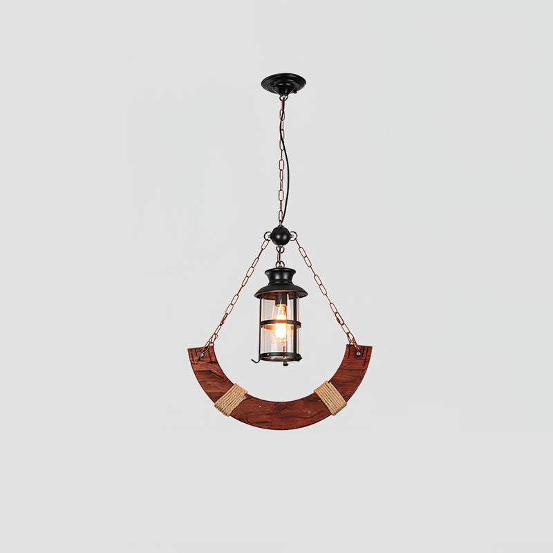 Nautical Industrial Style Holz-Kronleuchter