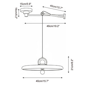 Neon Swing Arm Pendant Lamp