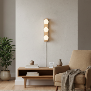 Neptune Travertine Plug In Wall Lamp
