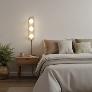 Neptune Travertine Plug In Wall Lamp