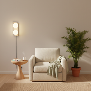 Neptune Travertine Plug In Wall Lamp