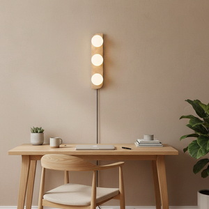 Neptune Travertine Plug In Wall Lamp