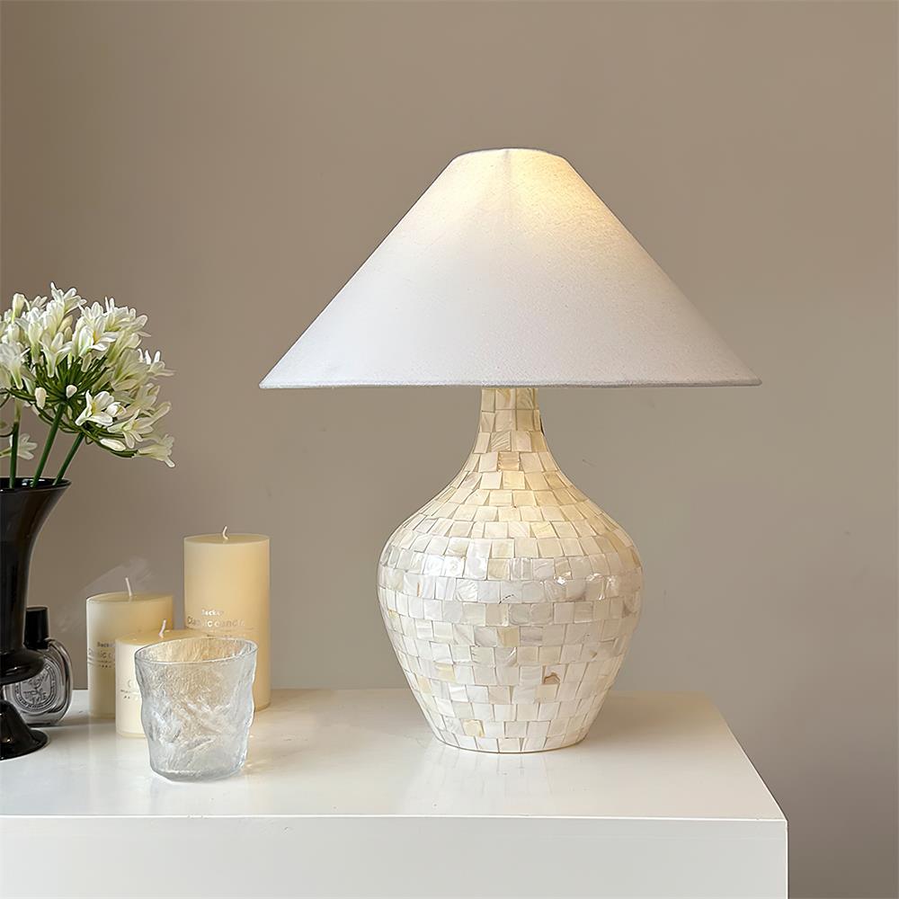 Nikki Seashell Table Lamp 16.5″- 19.7″ - Docos