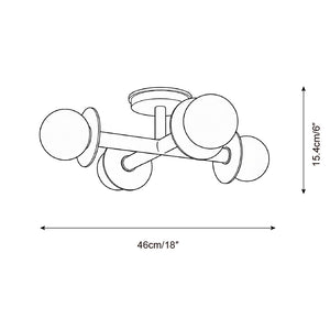 Nodes Semi Ceiling Lamp