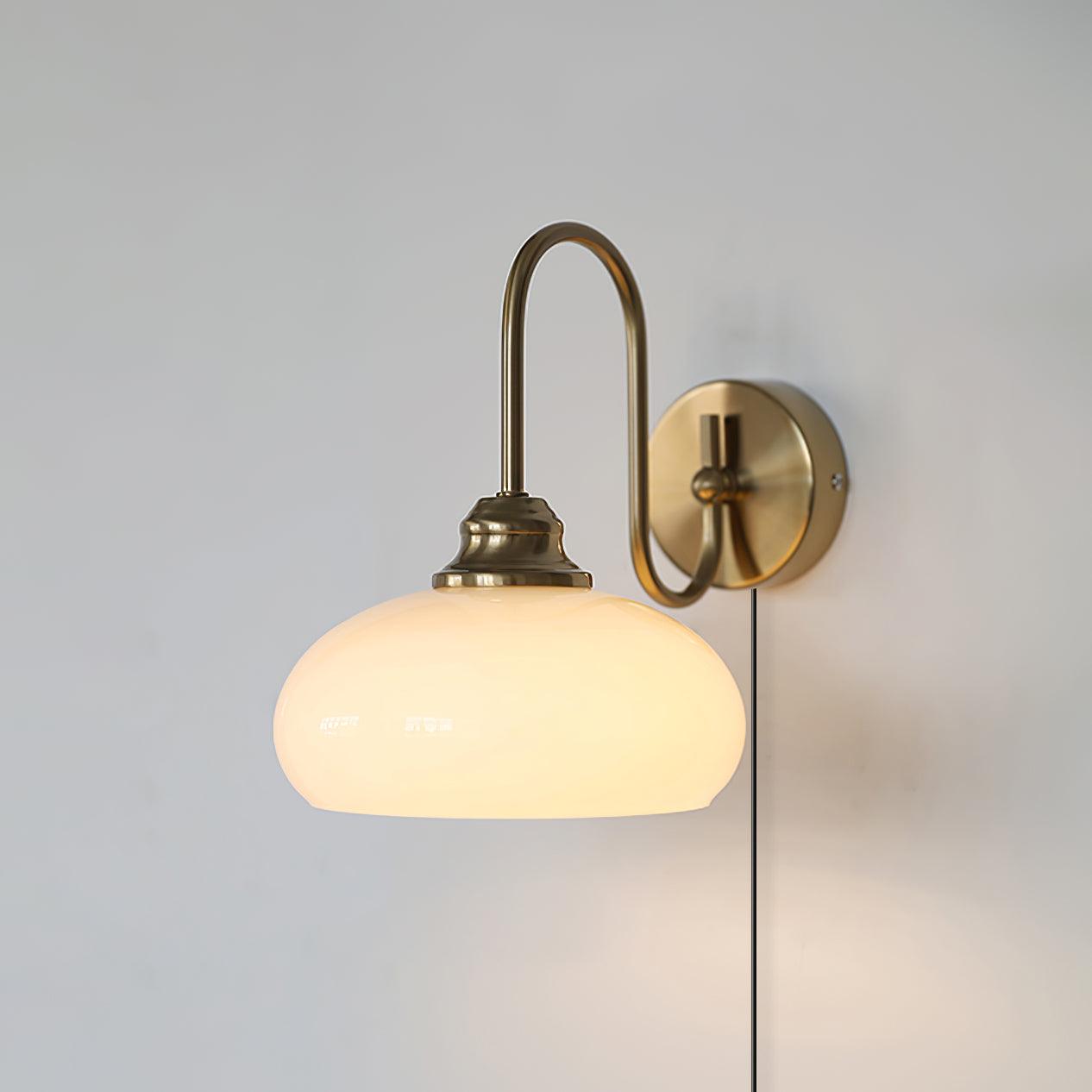 Nova Brass Plug In Wall Light - Docos