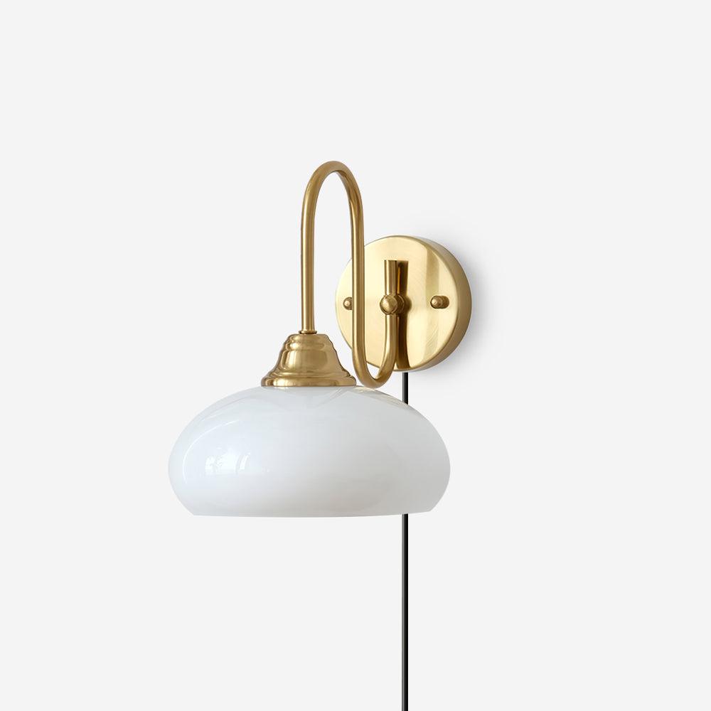 Nova Brass Plug In Wall Light - Docos