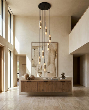 Noverian Travertine Chandelier