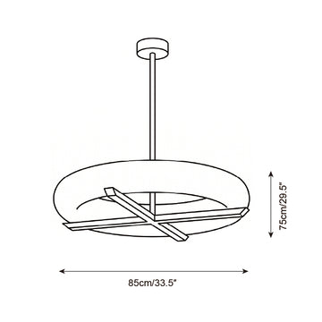 Noveris Kroonluchter — Dimensioentekeningen 1