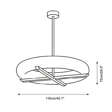 Noveris Kroonluchter — Dimensioentekeningen 2