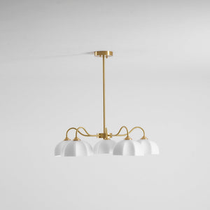 Octagonal Glass Bowl Chandelier