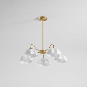 Octagonal Glass Bowl Chandelier