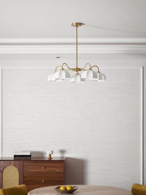 Octagonal Glass Bowl Chandelier