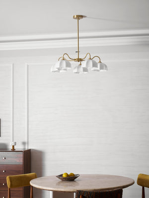 Octagonal Glass Bowl Chandelier