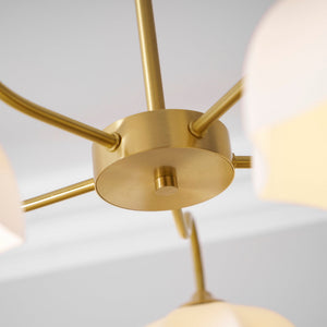 Octagonal Glass Bowl Chandelier