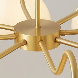 Octagonal Glass Bowl Chandelier